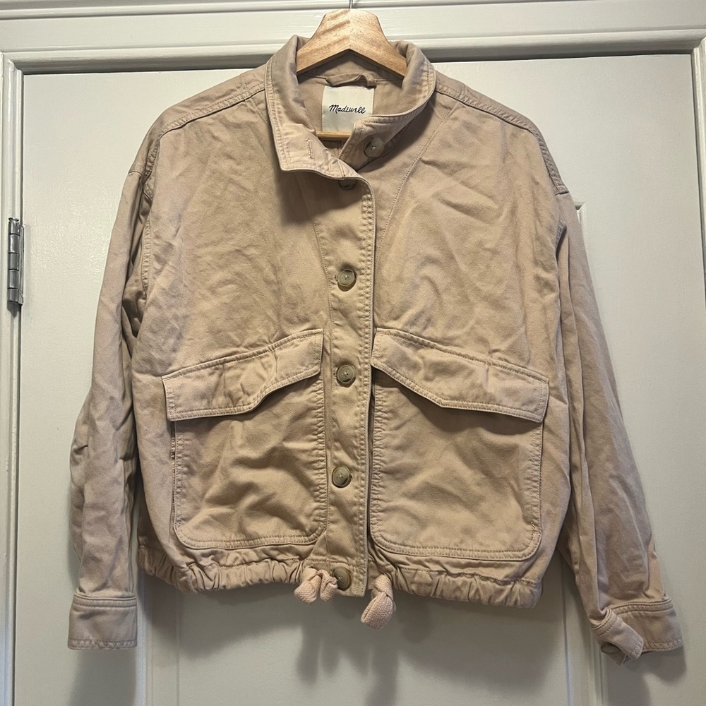 Madewell baby pink lightweight utility jacket